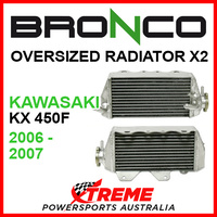 Psychic/Bronco KAWASAKI KX450F KXF450 2006-2007 OVERSIZED Dual Radiator