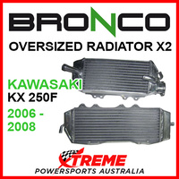 Psychic/Bronco KAWASAKI KX250F KXF250 2006-2008 OVERSIZED Dual Radiator