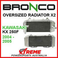 Psychic/Bronco KAWASAKI KX250F KX 250F 2004-2005 OVERSIZED Dual Radiator