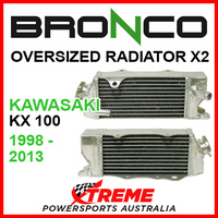 Psychic/Bronco KAWASAKI KX100 KX 100 1998-2013 OVERSIZED Dual Radiator