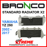 Psychic/Bronco YAMAHA YZ250 YZ 250 2002-2017 STANDARD Dual Radiator