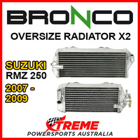Psychic/Bronco For Suzuki RMZ250 RMZ 250 2007-2009 OVERSIZED Dual Radiator