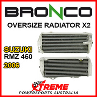 Psychic/Bronco For Suzuki RMZ450 RMZ 450  2006 OVERSIZED Dual Radiator