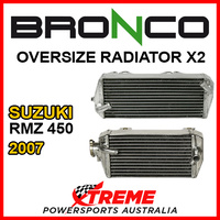 Psychic/Bronco For Suzuki RMZ450 RMZ 450 2007 OVERSIZED Dual Radiator