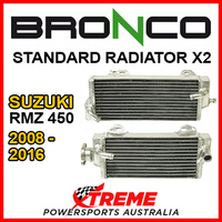 Psychic/Bronco For Suzuki RMZ450 RMZ 450 2008-2016 STANDARD Dual Radiator