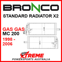 Psychic/Bronco GasGas MC200 MC 200 1998-2006 STANDARD Dual Radiator