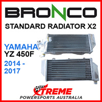 Psychic/Bronco YAMAHA YZ450F YZ 450F 2014-2017 STANDARD Dual Radiator