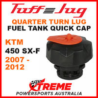 KTM 450 SX-F 450SXF 2007-2012 Lug Quarter Turn Tuff Jug Tank Quick Cap Blk Org