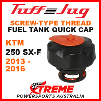 KTM 250 SX-F 250SXF 2013-2016 Fuel Gas Tank Thread Tuff Jug Quick Cap Blk Org