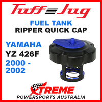 Yamaha YZ 426F YZF426 2000-2002 Fuel Gas Tank Tuff Jug Quick Cap Black Blue
