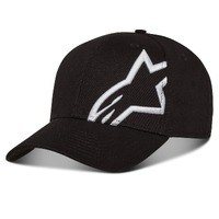 Alpinestars Corp Snap 2 Hat Cap Black w/ White Logo One Size Fits Most