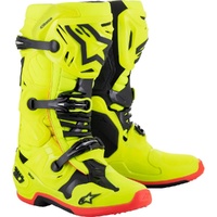 Alpinestars Tech 10 Fluro Yellow/Black/Fluro Red Boots