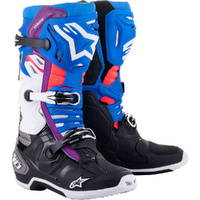 Alpinestars Tech 10 Supervented Black/Blue/Purple Boots