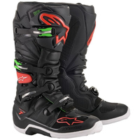 Alpinestars Adult MX Tech 7 Boot Black/Red/Green Sizes 9-12