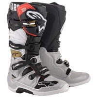 Alpinestars TECH 7 Black Silver White Gold Boot Size 11