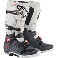 Alpinestars Adult MX Tech 7 Boot Dark Grey/Light Grey/Red Fluo Sizes 9-12