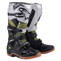 Alpinestars Tech 7 Enduro Adult Boots MX Black/Silver/Miltary Green Sizes 8-14