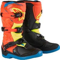 Alpinestars Tech 3S Fluro/Enamel Blue/Orange Kids Boots