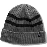 Alpinestars Roller Beanie Charcoal Heather with Black Stripes One Size