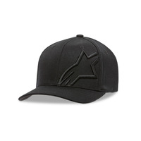 Alpinestars Corp Shift-2 Curved Bill Hat Cap Black w/ Black Logo Small/Medium