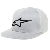 Alpinestars Ageless Flatbill Hat White w/ Black Logo Size Large/XL
