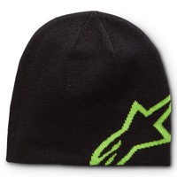 Alpinestars Corp Shift Beanie Black w/ Green Logo