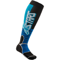 Alpinestars MX Pro Sock Cyan/Black Size 10-14, Large