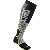 Alpinestars MX Pro Sock Cool Grey/Fluo Yellow Size 10-14, Large