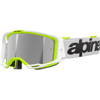 Alpinestars Vision 8 Wordmark White / Fluro Yellow Silver Mirror Goggles