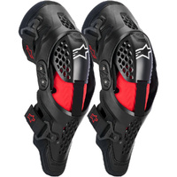 Alpinestars SX-1 Plasma Black / Red / Cool Grey Knee Guards, Size Large/XL