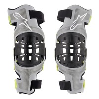 Alpinestars Bionic 7 Knee Brace Set Silver/Fluro Yellow M/58