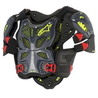 Alpinestars A-10 Adult Full Chest Protector Anthracite/Black/Red Size XS/Small