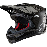 Alpinestars 2026 S-M10 Solid Black Carbon Helmet