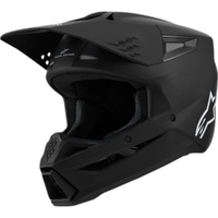 Alpinestars 2026 S-M3 Solid Black Matte Helmet