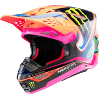 Alpinestars 2026 S-M10 Deegan Fluro Orange / Purple / Pink Helmet