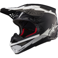 Alpinestars 2026 S-M10 Ampress Matte Black / White Helmet