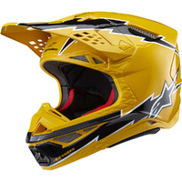 Alpinestars 2025 S-M10 Ampress Black / Yellow Helmet, Size Medium
