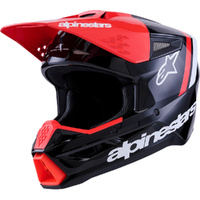 Alpinestars 2026 S-M3 Radium Black / Flo Red / White Helmet