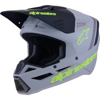 Alpinestars 2026 S-M3 Radium Grey / Black / Yellow Matte Helmet