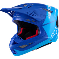 Alpinestars 2026 Supertech S-M10 Flood Metal Blue / Black Carbon Helmet