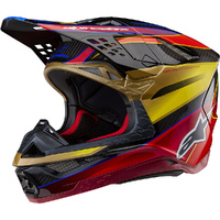 Alpinestars 2025 S-M10 Era Gold / Yellow / Rio Red Helmet, Size Large