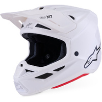 Alpinestars 2026 S-M7 Solid Gloss White Helmet