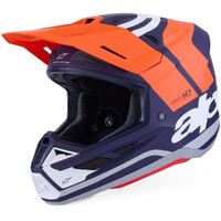 Alpinestars 2026 S-M7 Core Orange / Blue Matte Helmet