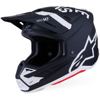 Alpinestars 2026 S-M7 Dasher Black / White Matte Helmet