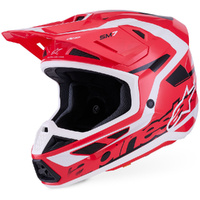 Alpinestars 2026 S-M7 Deed Red / Black / White Helmet