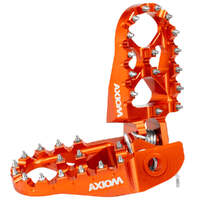 Axiom 57mm Orange Alloy Footpegs for Husqvarna FE250 2017-2023