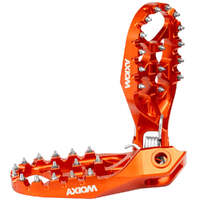 Axiom 57mm Orange Alloy Footpegs for KTM 125 SX 2023-2024