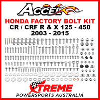 193 Piece Honda CR CRF R X Complete Factory Bolt & Fastener Hardware Kit Accel