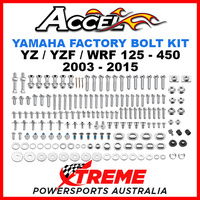 172 Piece Yamaha YZ YZF WRF Complete Factory Bolt & Fastener Hardware Kit Accel