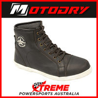 Mens Motorcycle Boots Urban Leather Black Size EU 41-48, US 7-13 Motodry